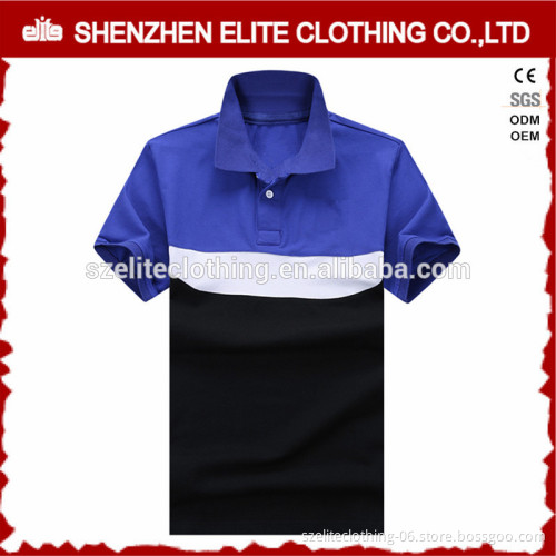 Custom Logo Black and Blue Fashion Trendy Pique Polo t- Shirt